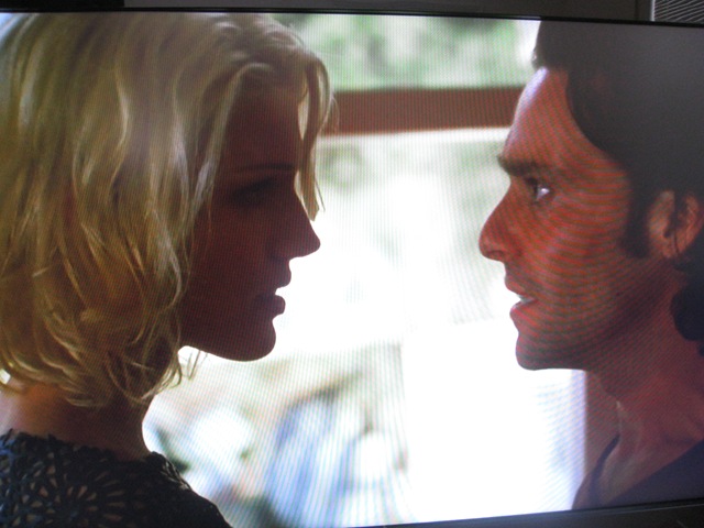 Caprica Six and Baltar talking on my Xbox 360