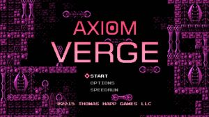Axiom Verge Start Screen