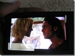 Caprica Six and Baltar talking on my Zune HD